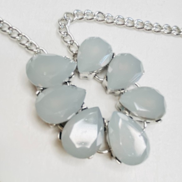 Necklace And Earrings Jewelry Pear Shape Set Lab Created Moonstones Stones - Picture 5 of 15